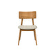 Zoya Dining Side Chair with Wooden Frame | Set of 2 | Beige Fabric
