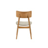 Zoya Dining Side Chair with Wooden Frame | Set of 2 | Beige Fabric