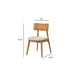 Zoya Dining Side Chair with Wooden Frame | Set of 2 | Beige Fabric