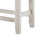 Vile Counter-Height Dining Bench | Gray Fabric Seat | Antique White Wood