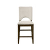 Andre Counter Height Chair | Set of 2 | Brown Wood Frame | Beige Fabric