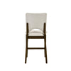 Andre Counter Height Chair | Set of 2 | Brown Wood Frame | Beige Fabric