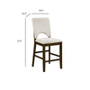 Andre Counter Height Chair | Set of 2 | Brown Wood Frame | Beige Fabric