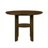 Andre Round Counter-Height Table with Open Shelf Base | Brown Wood | 48"