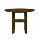 Andre Round Counter-Height Table with Open Shelf Base | Brown Wood | 48"
