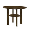 Andre Round Counter-Height Table with Open Shelf Base | Brown Wood | 48"