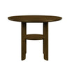 Andre Round Counter-Height Table with Open Shelf Base | Brown Wood | 48"