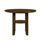 Andre Round Counter-Height Table with Open Shelf Base | Brown Wood | 48"