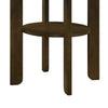 Andre Round Counter-Height Table with Open Shelf Base | Brown Wood | 48"