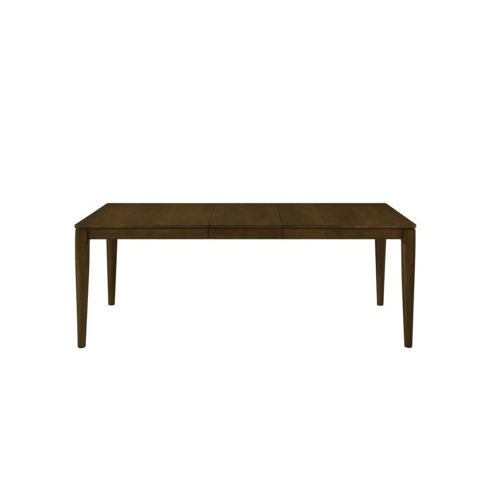 Andre Dining Table with Self-Storing Extension Leaf | Brown Wood | 63-91"