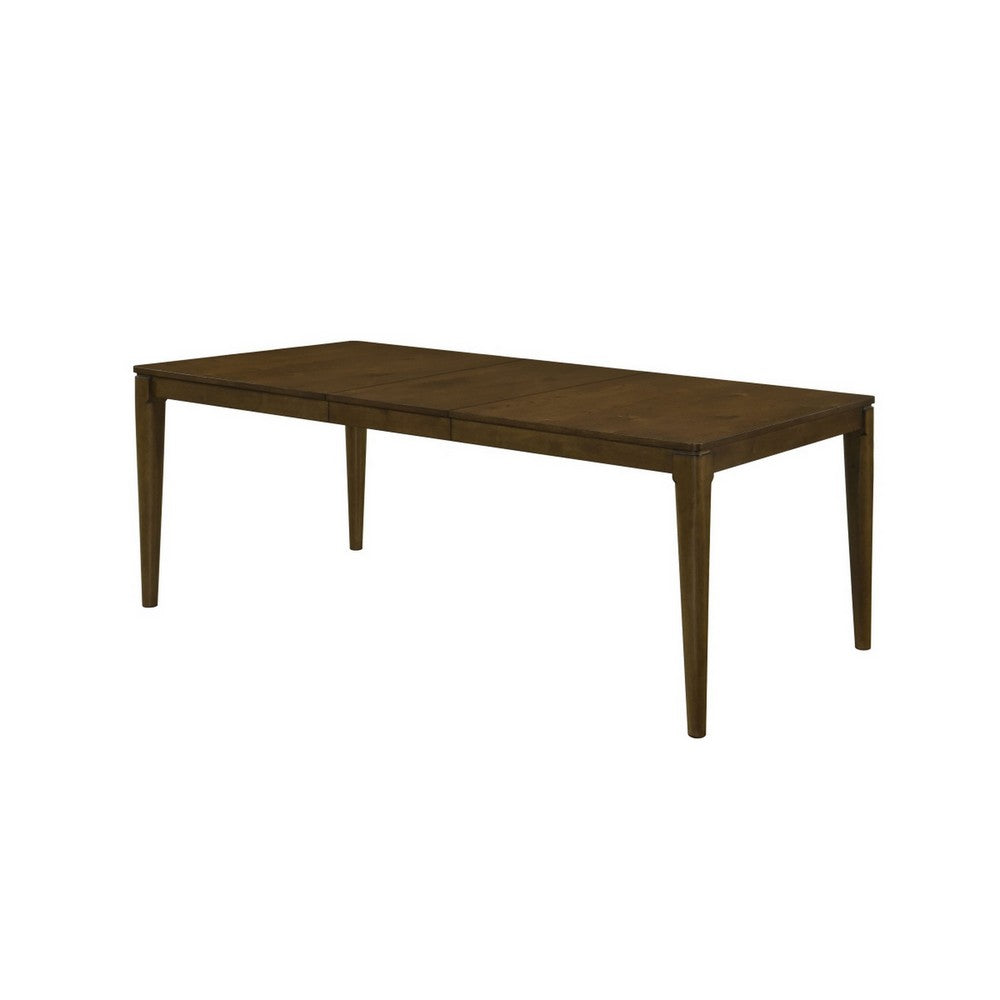 Andre Dining Table with Self-Storing Extension Leaf | Brown Wood | 63-91"