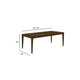 Andre Dining Table with Self-Storing Extension Leaf | Brown Wood | 63-91"