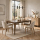 Andre Dining Table with Self-Storing Extension Leaf | Brown Wood | 63-91"