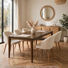 Andre Dining Table with Self-Storing Extension Leaf | Brown Wood | 63-91"