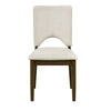 Andre Modern Side-Dining Chair Set of 2 | Angled Wood Frame | Beige Fabric