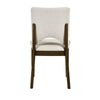 Andre Modern Side-Dining Chair Set of 2 | Angled Wood Frame | Beige Fabric