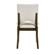 Andre Modern Side-Dining Chair Set of 2 | Angled Wood Frame | Beige Fabric