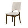 Andre Modern Side-Dining Chair Set of 2 | Angled Wood Frame | Beige Fabric