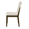 Andre Modern Side-Dining Chair Set of 2 | Angled Wood Frame | Beige Fabric