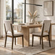 Andre Modern Side-Dining Chair Set of 2 | Angled Wood Frame | Beige Fabric
