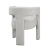 Mez Dining-Side Chair | Curved Design | Set of 2 | Light Gray Boucle