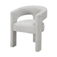 Mez Dining-Side Chair | Curved Design | Set of 2 | Light Gray Boucle