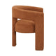 Mez Dining-Side Chair | Curved Design | Set of 2 | Orange Boucle