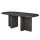 Bendy Modern Oval Dining Table | Dual Pedestal Base | Dark Brown | 82"