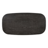 Bendy Modern Oval Dining Table | Dual Pedestal Base | Dark Brown | 82"