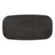 Bendy Modern Oval Dining Table | Dual Pedestal Base | Dark Brown | 82"