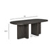 Bendy Modern Oval Dining Table | Dual Pedestal Base | Dark Brown | 82"