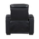 Cyrus Power Recliner | Heat Massage, USB Ports, LED | Black Leather
