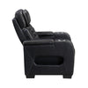 Cyrus Power Recliner | Heat Massage, USB Ports, LED | Black Leather