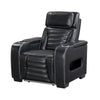 Cyrus Power Recliner | Heat Massage, USB Ports, LED | Black Leather