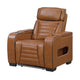 Cyrus Power Recliner |Heat Massage, USB Ports, LED | Brown Leather