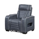 Cyrus Power Recliner |Heat Massage, USB Ports, LED | Blue Leather