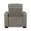 Cyrus Power Recliner | Heat Massage, USB Ports, LED | Gray Leather