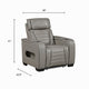 Cyrus Power Recliner | Heat Massage, USB Ports, LED | Gray Leather