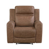 Berty Manual Reclining Chair | Wall Hugger Design | Brown Microfiber