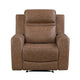 Berty Manual Reclining Chair | Wall Hugger Design | Brown Microfiber
