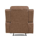 Berty Manual Reclining Chair | Wall Hugger Design | Brown Microfiber