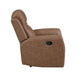 Berty Manual Reclining Chair | Wall Hugger Design | Brown Microfiber