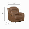 Berty Manual Reclining Chair | Wall Hugger Design | Brown Microfiber