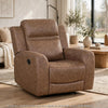 Berty Manual Reclining Chair | Wall Hugger Design | Brown Microfiber
