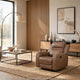 Berty Manual Reclining Chair | Wall Hugger Design | Brown Microfiber