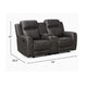 Berty Double Reclining Loveseat | Console and Cup Holders | Gray Fabric