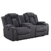 Phil Reclining Loveseat | Console and Cup Holders | Dark Gray Corduroy
