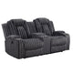 Phil Reclining Loveseat | Console and Cup Holders | Dark Gray Corduroy