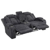 Phil Reclining Loveseat | Console and Cup Holders | Dark Gray Corduroy