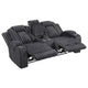 Phil Reclining Loveseat | Console and Cup Holders | Dark Gray Corduroy